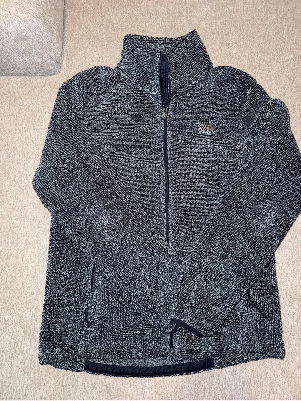 The North Face Women's Black Heather Teddy Quarter-Zip Jacket